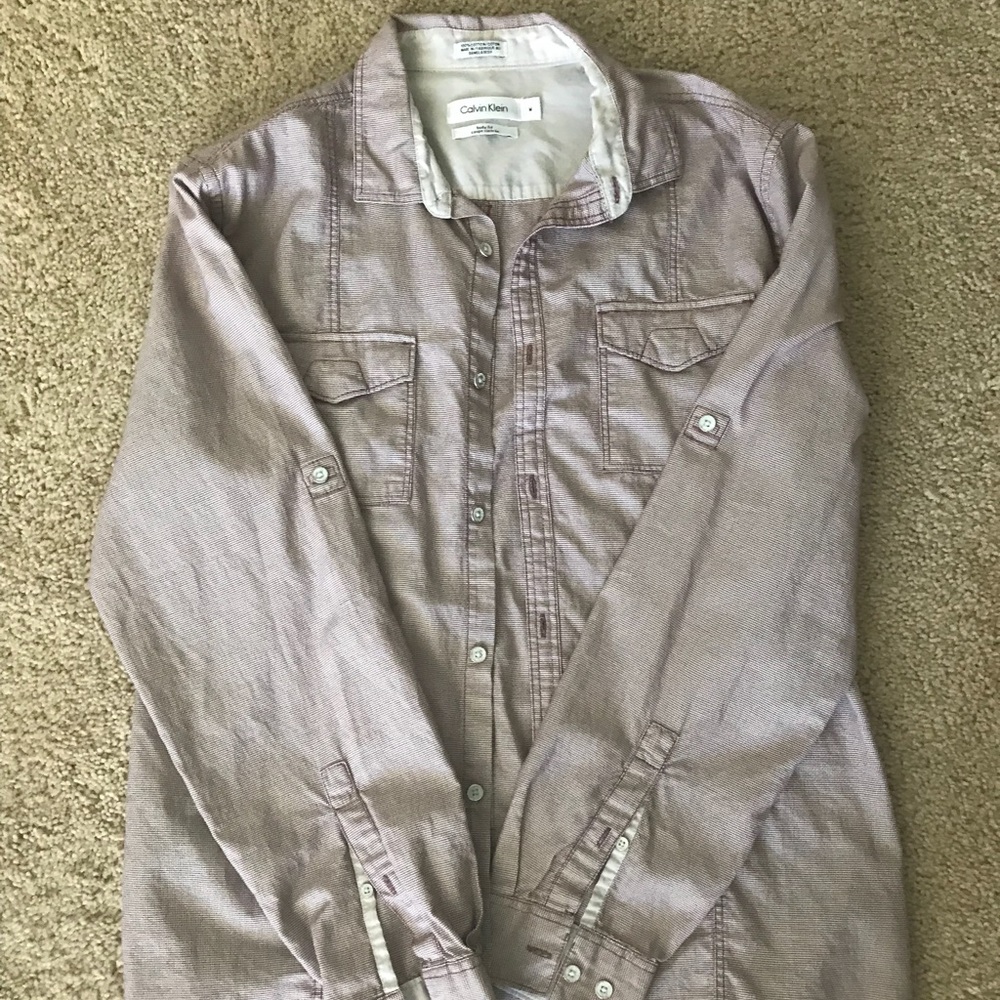 Calvin Klein body fit button up
